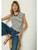 Perry Muscle Tank - Cross Walk Stripe